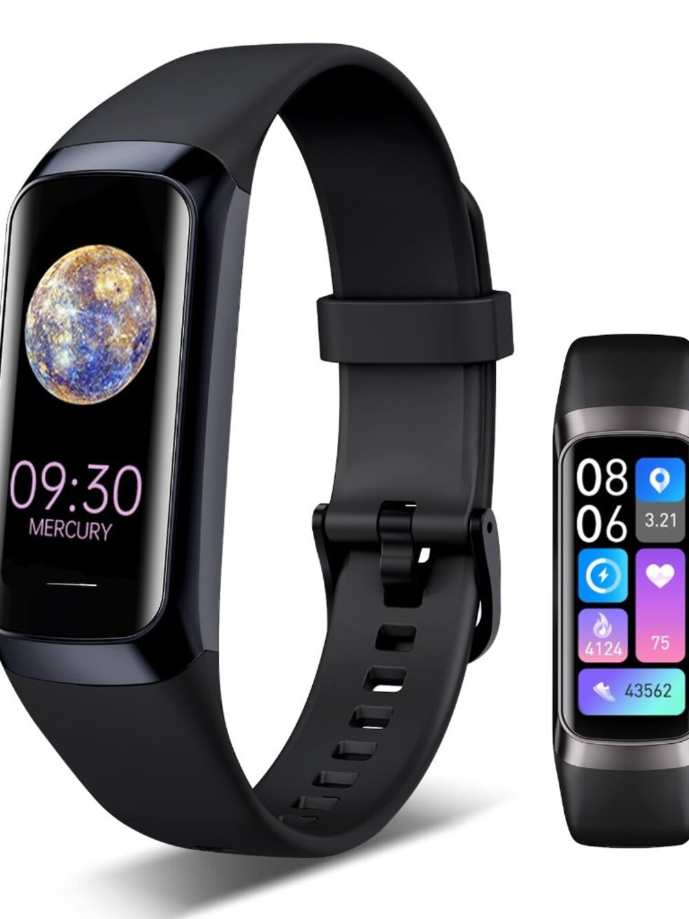 Fitness Tracker with 24/7 Heart Rate Blood Oxygen Sleep Monitor, 1.10" AM